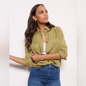 Kut from the Kloth Evereve Zinnia Green Shirt Jacket Size S